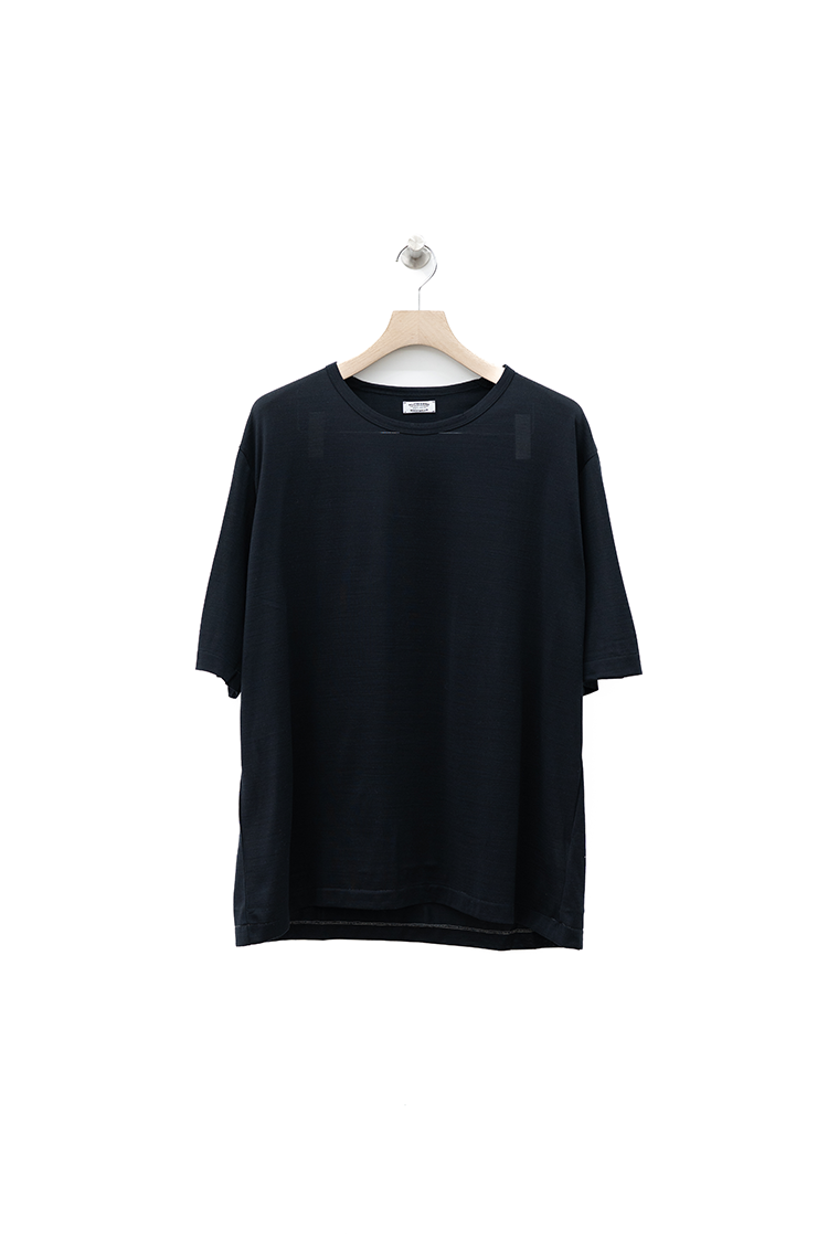 MAATEE&SONS SILK S/S SLEEVE LOOSE TEE / BLACK