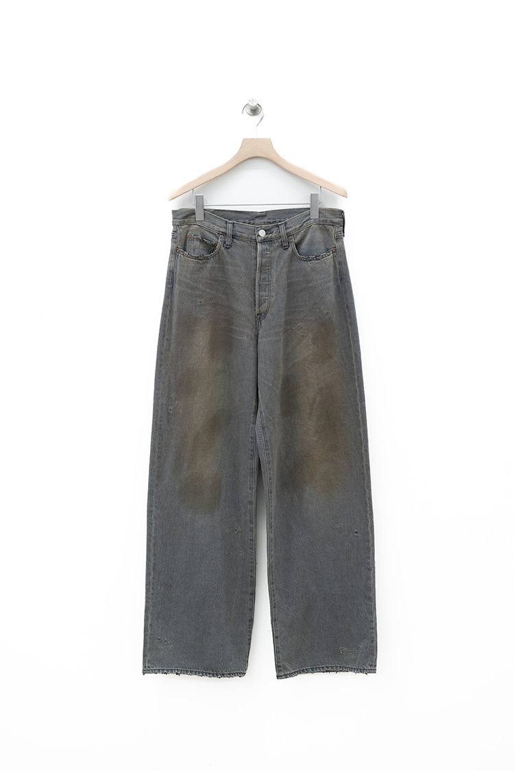 ssstein LOOSE DENIM JEANS / GREY