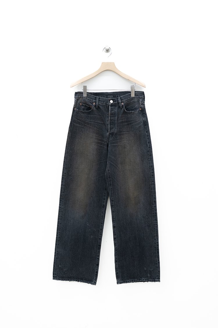 ssstein LOOSE DENIM JEANS / BLACK