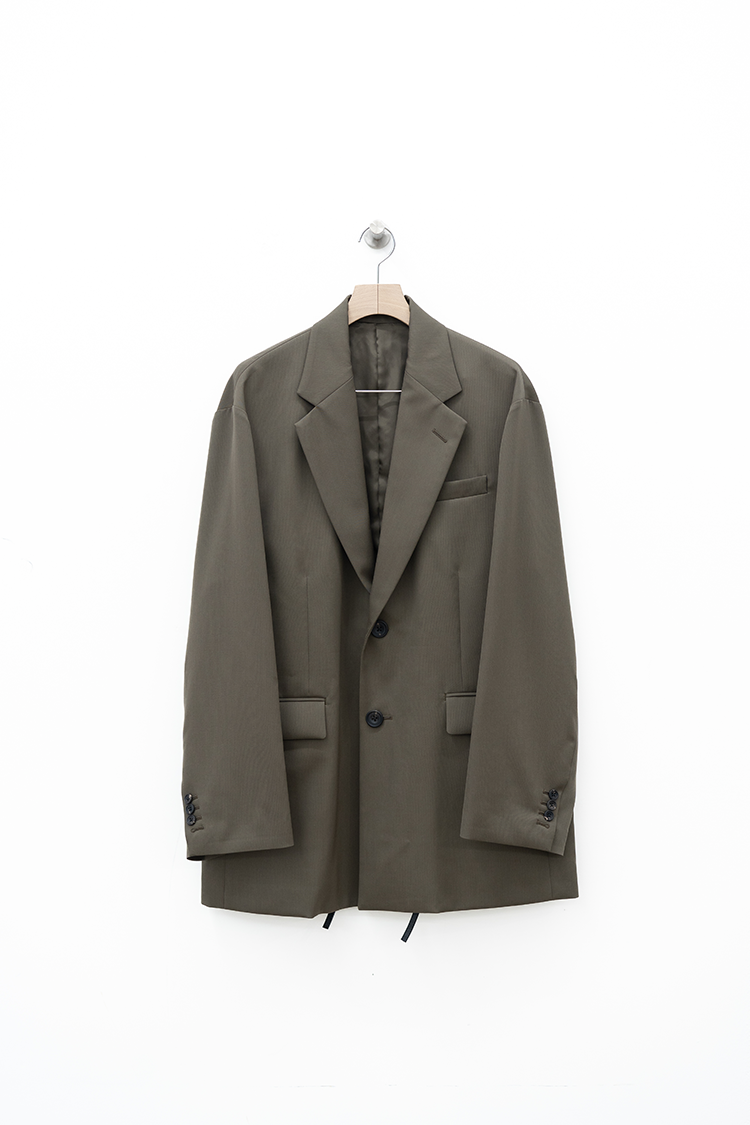ssstein OVERSIZED SINGLE BREASTED LONG JACKET / DARK BEIGE