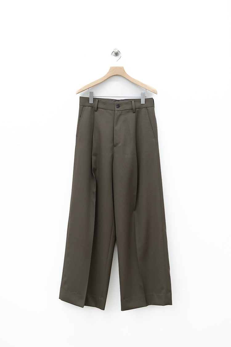 ssstein EXTRA WIDE TROUSERS / DARK BEIGE