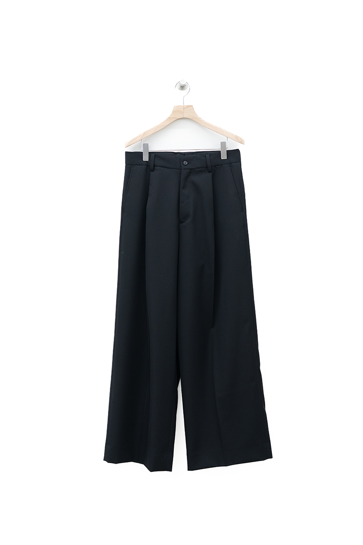 ssstein EXTRA WIDE TROUSERS / BLACK