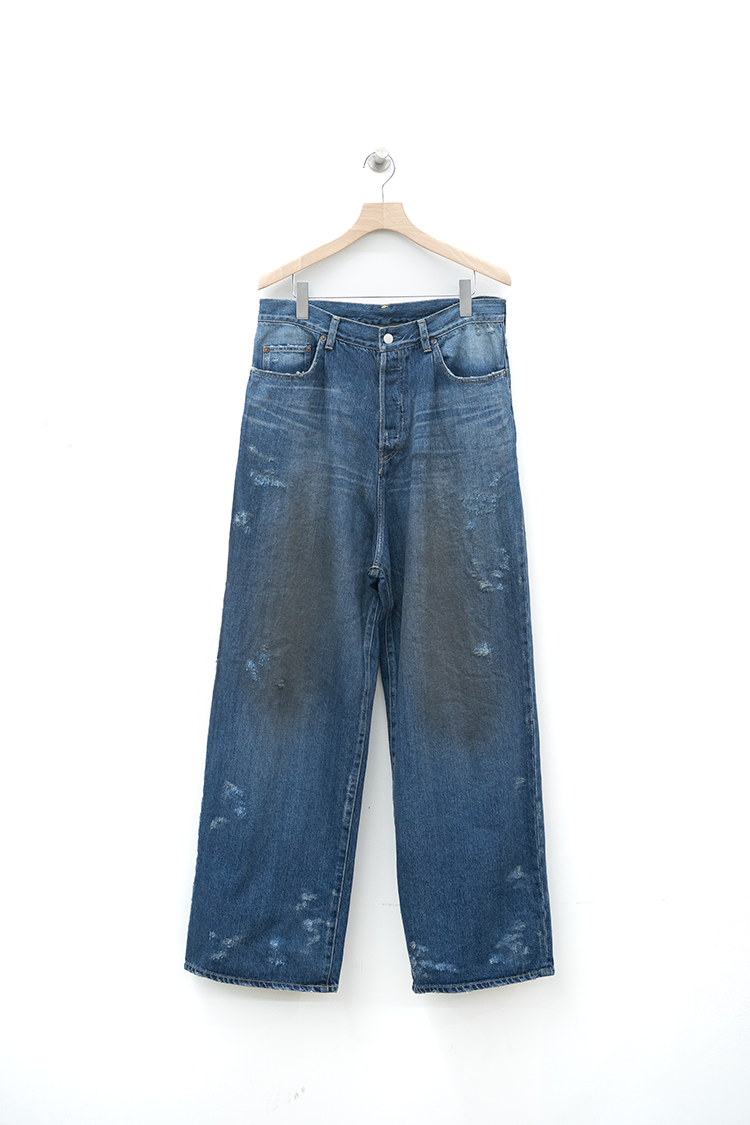 ssstein BAGGY DENIM JEANS / INDIGO