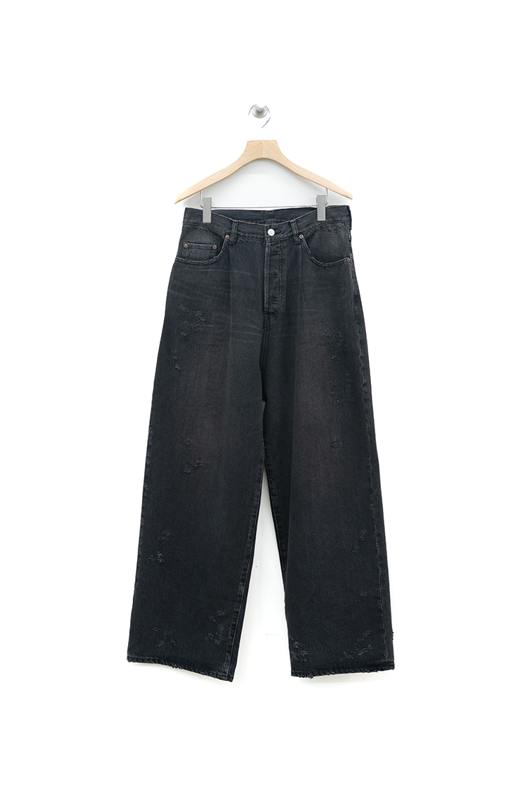 ssstein BAGGY DENIM JEANS / BLACK