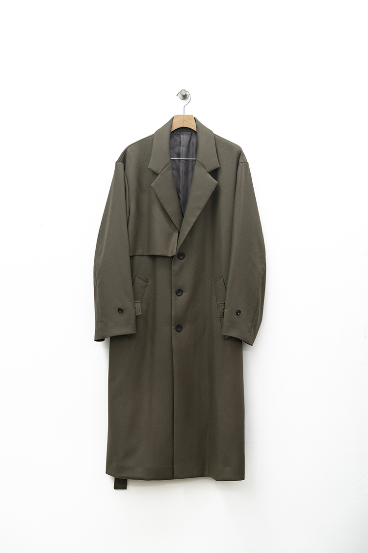 ssstein LAY CHESTER COAT / DARK BEIGE