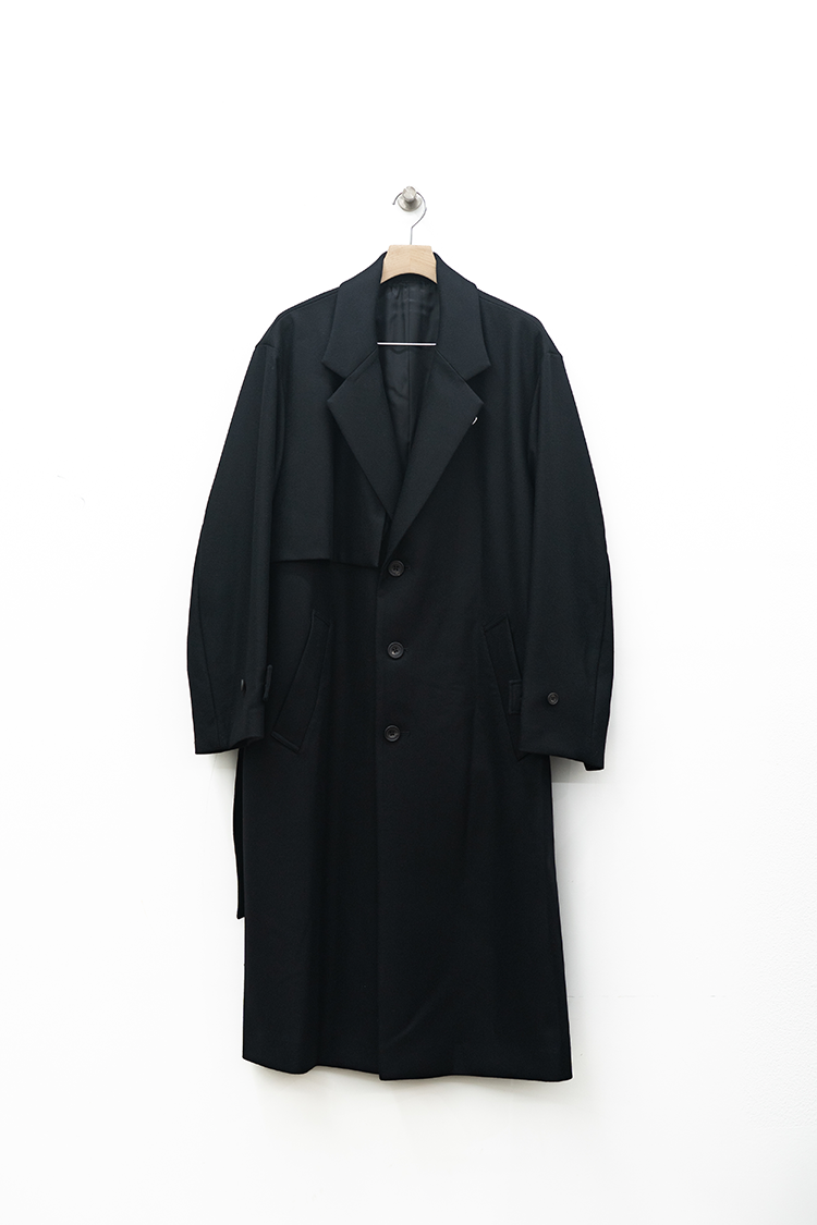 ssstein LAY CHESTER COAT / BLACK
