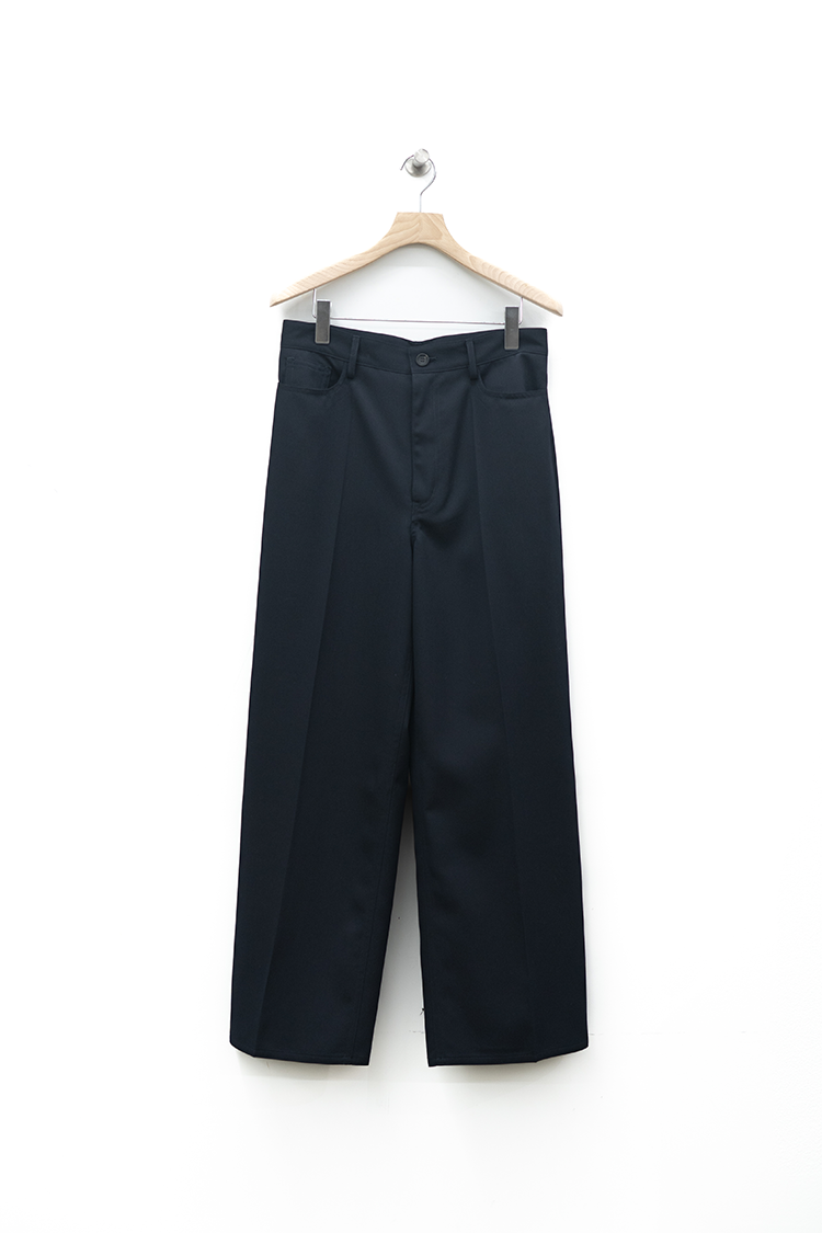 POSTELEGANT Wool 5-Pockets Trousers / NAVY