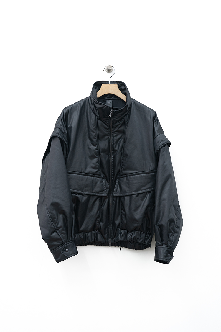 08sircus Wax vintage padded detachable short blouson (water repellent) / BLACK
