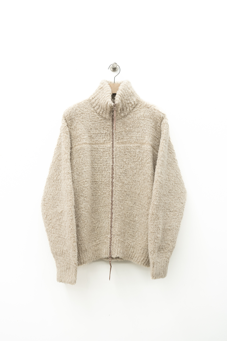 BATONER SHETLAND BOA ZIP UP BLOUSON / BEIGE