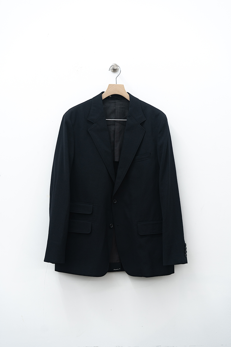 blurhms Wool Gabardine 2B Jacket / BLACK NAVY