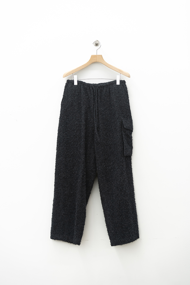 blurhms Brushed Wool Side Seamless 4P Pants / HEATHER CHARCOAL