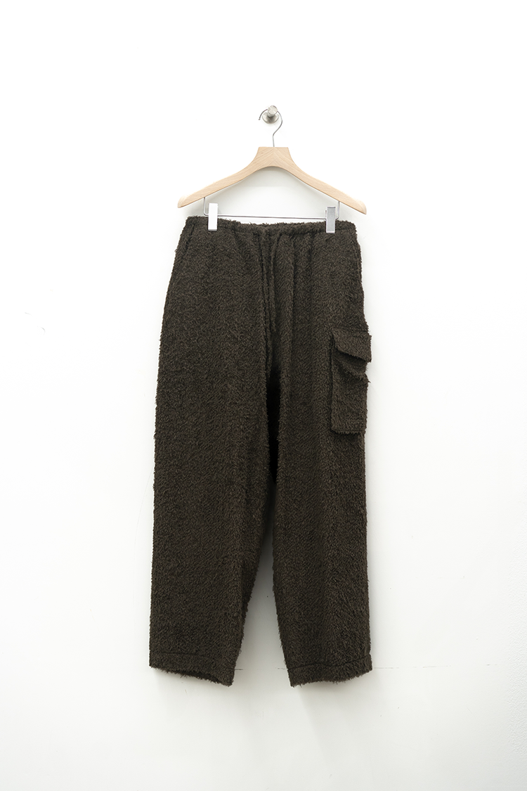 blurhms Brushed Wool Side Seamless 4P Pants / HEATHER BROWN