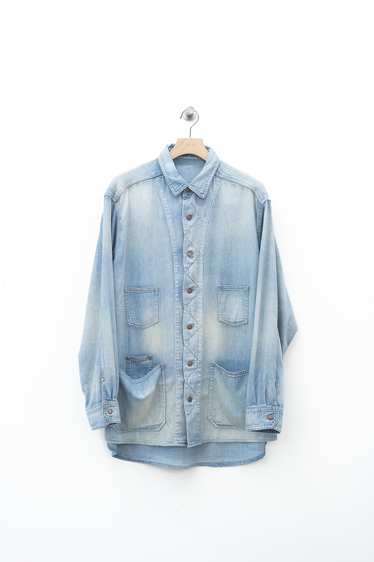 MAATEE&SONS DENIM SHIRTS COVERALL / FADE INDIGO