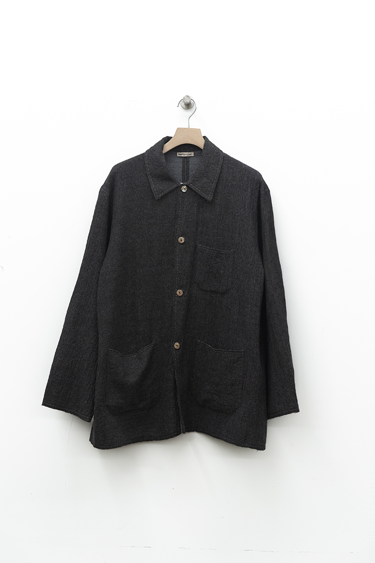 MAATEE&SONS GUPTA WOOL W FACE COVERALL / CHACOAL
