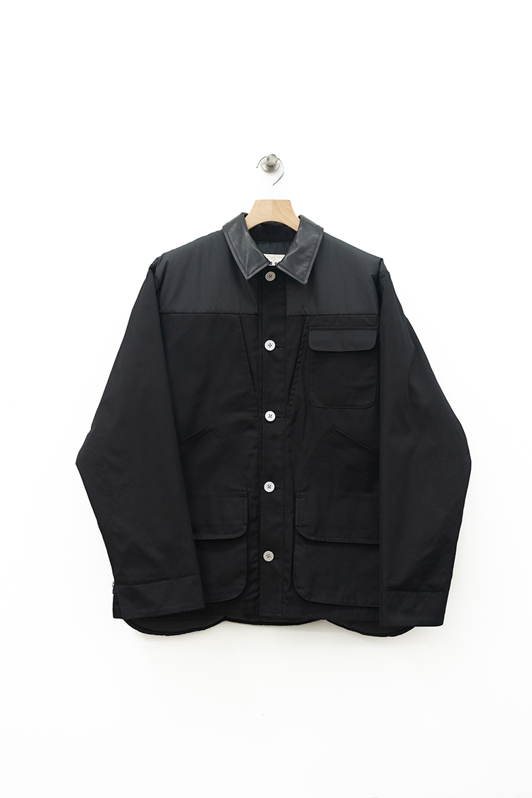 betapost chair cushion hunting jacket / BLACK
