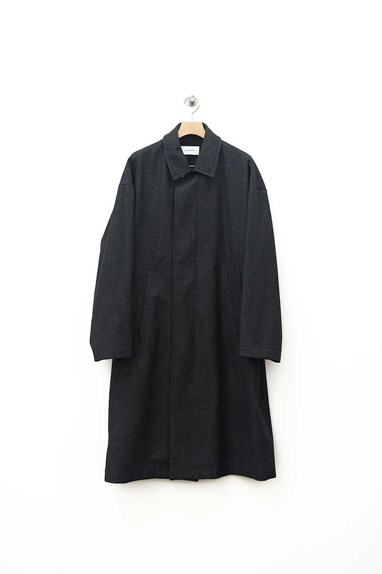LEMAIRE OVERCOAT / BLACK GREY MELANGE