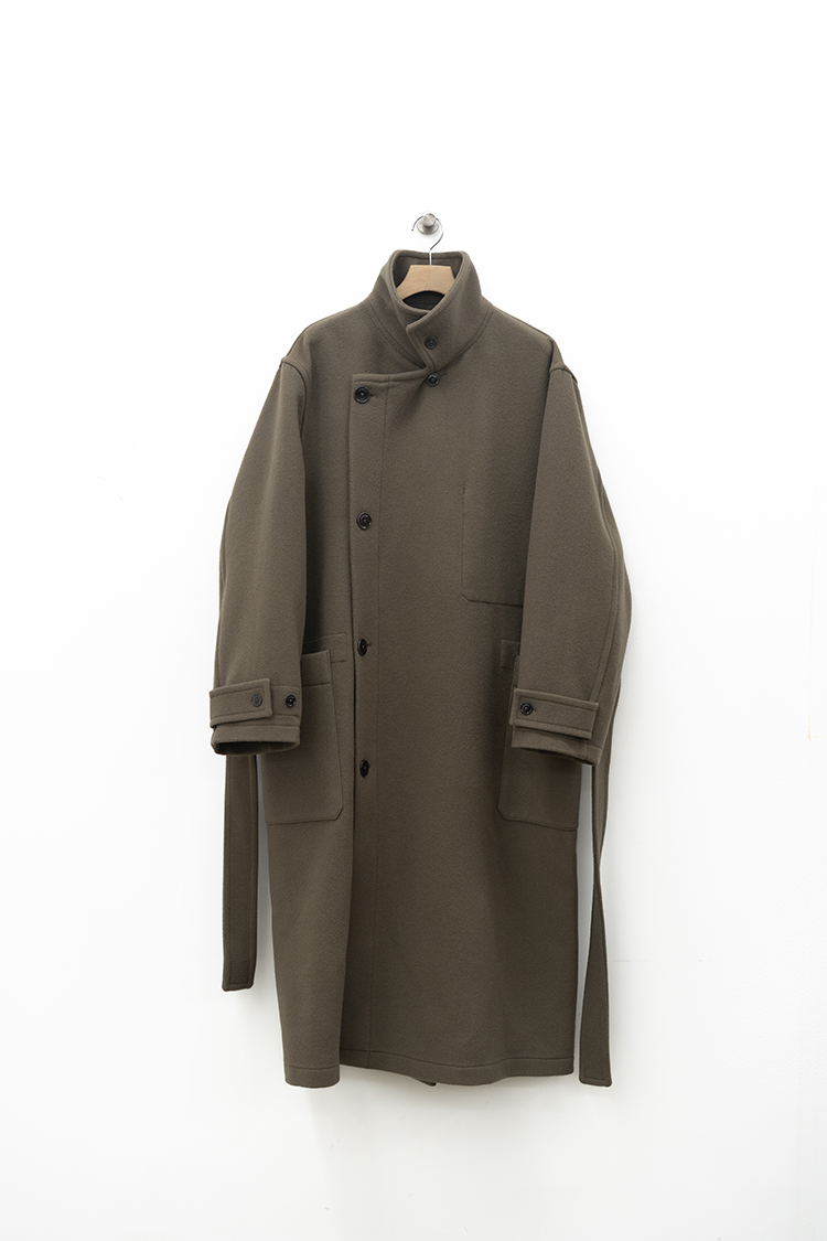 LEMAIRE WRAP COAT / DARK SQUIRREL