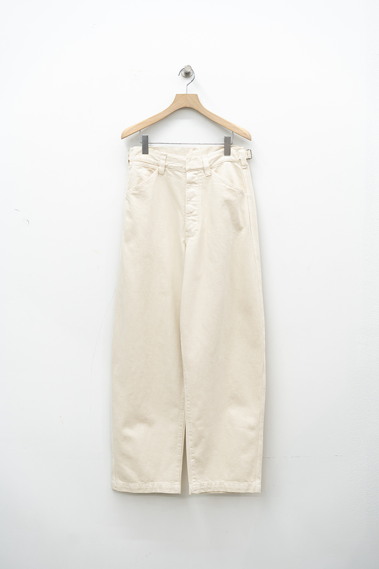 LEMAIRE MAXI WORKWEAR PANTS / DENIM SNOW CLAY