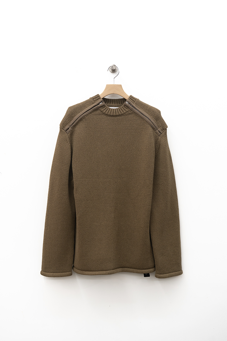 OAMC PEACEMAKER Shoulder Zip Knit / BEIGE