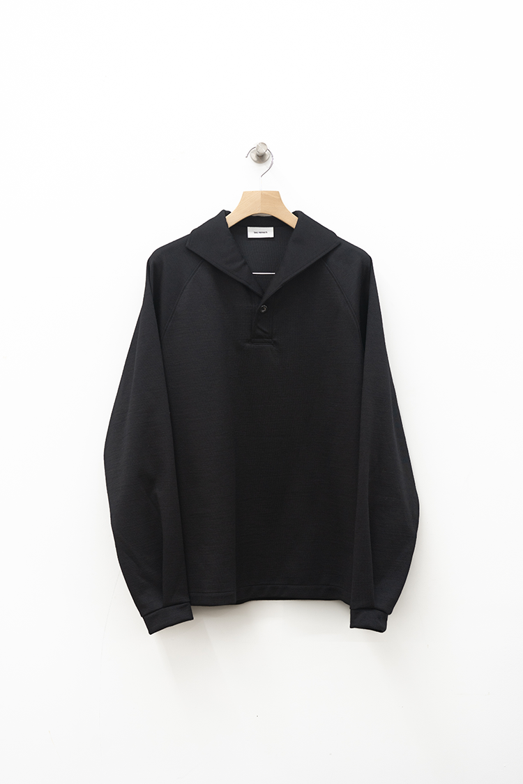 THERERACS RERACS ITALIAN COLLAR RAGLAN POLO SHIRT L/S / BLACK