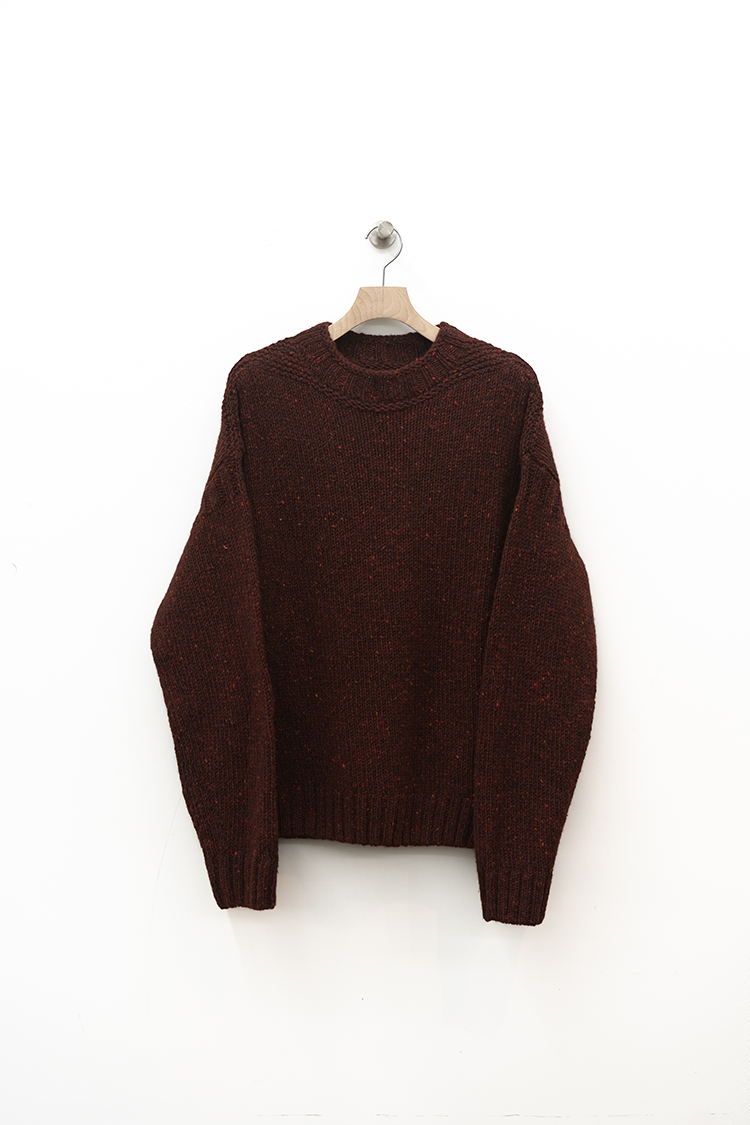 TOAST Finn Donegal Wool Sweater / Bordeaux