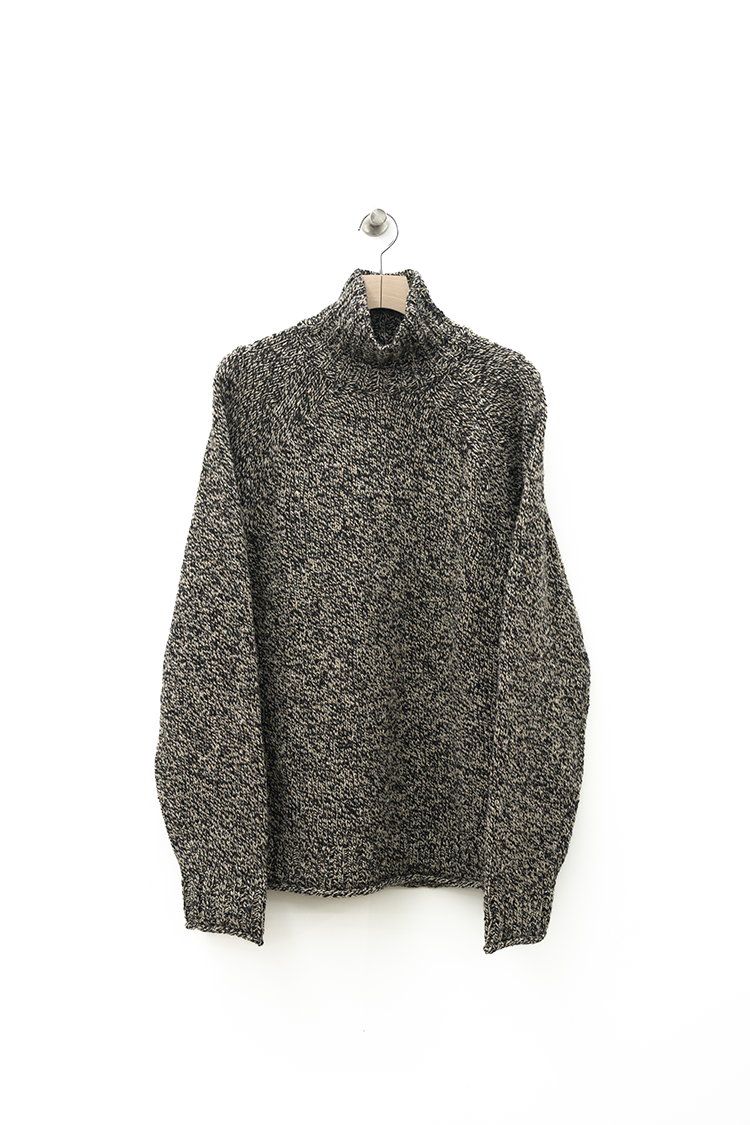 TOAST Marl Donegal Roll Neck Sweater / Granite Marl