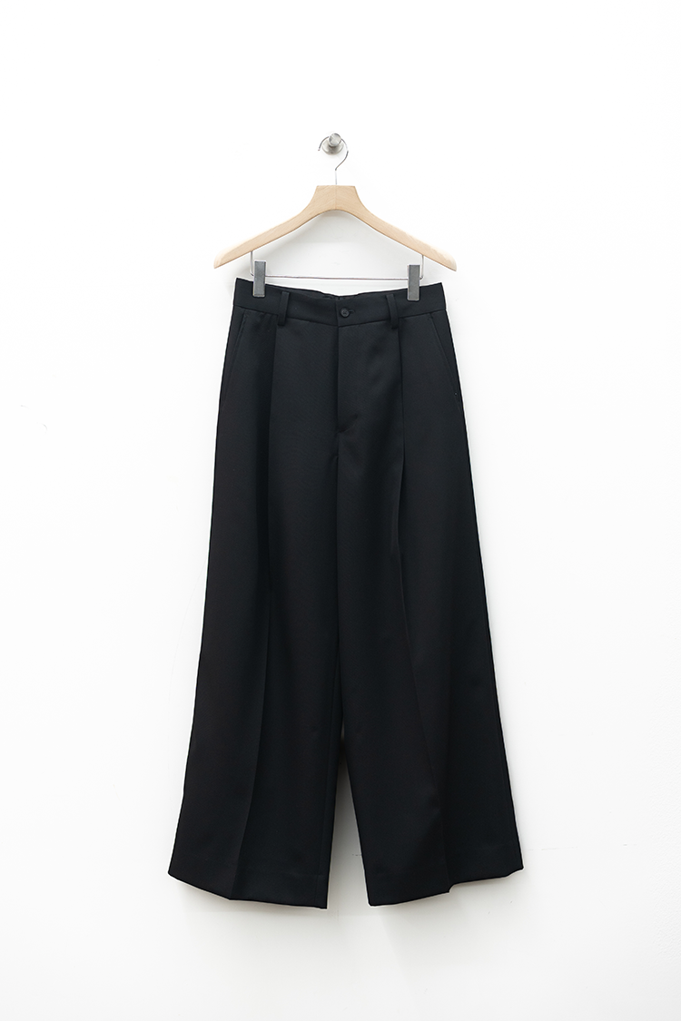 ssstein EXTRA WIDE TROUSERS / BLACK