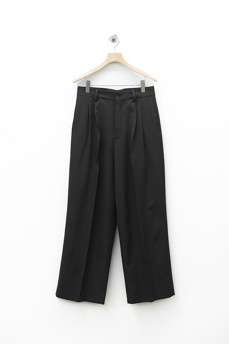 ssstein LONG WIDE TROUSERS / DARK BROWN