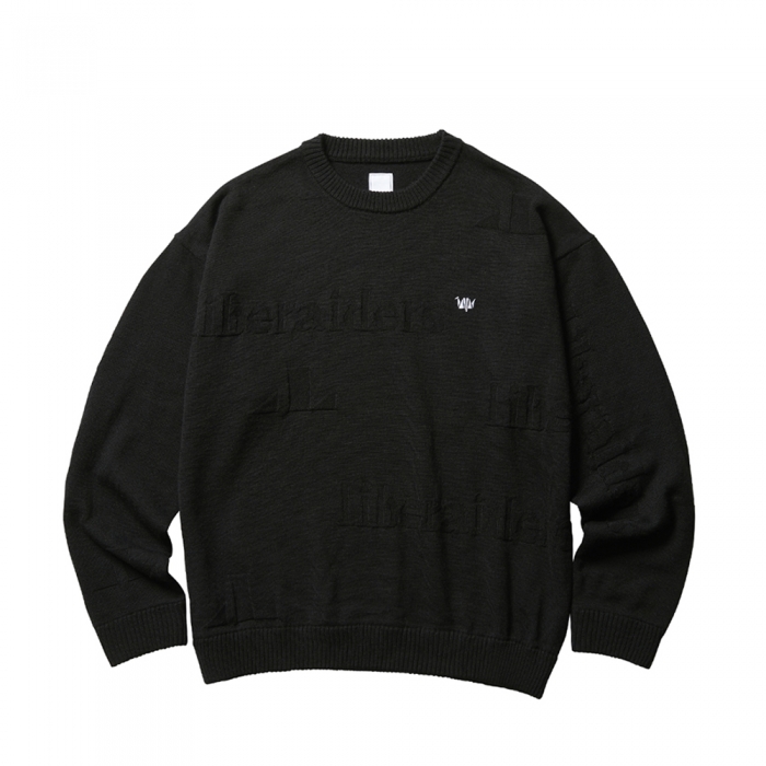 Liberaiders(リベレイダーズ) JACQUARD LOGO CREWNECK SWEATER