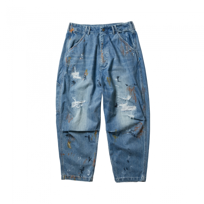 Liberaiders 「REPAIRED DENIM SARROUEL PANTS - ベーカーパンツ