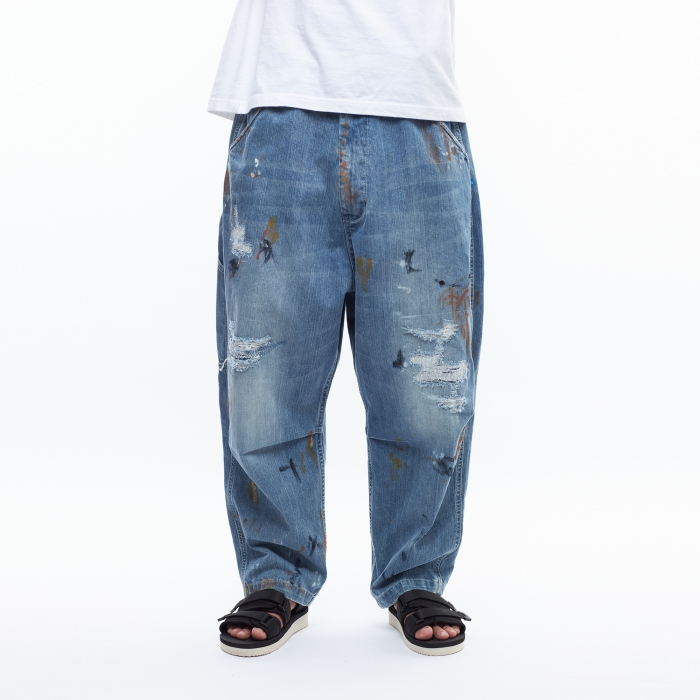 Liberaiders 「REPAIRED DENIM SARROUEL PANTS - ベーカーパンツ ...