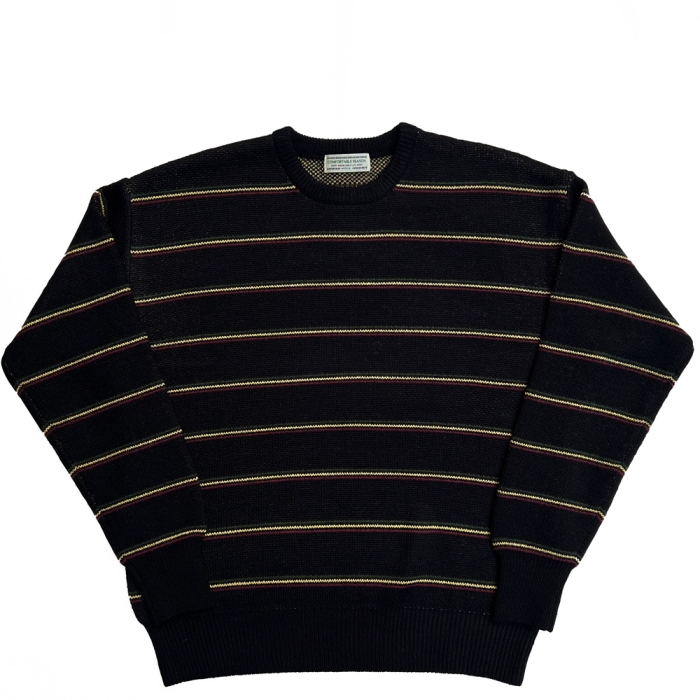 COMFORTABLE REASON 「Pinstripe Rasta Sweater- クルーネックセーター」 - BUNTEN