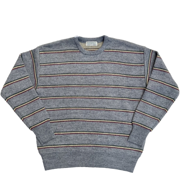 COMFORTABLE REASON 「Pinstripe Rasta Sweater- クルーネックセーター」 - BUNTEN