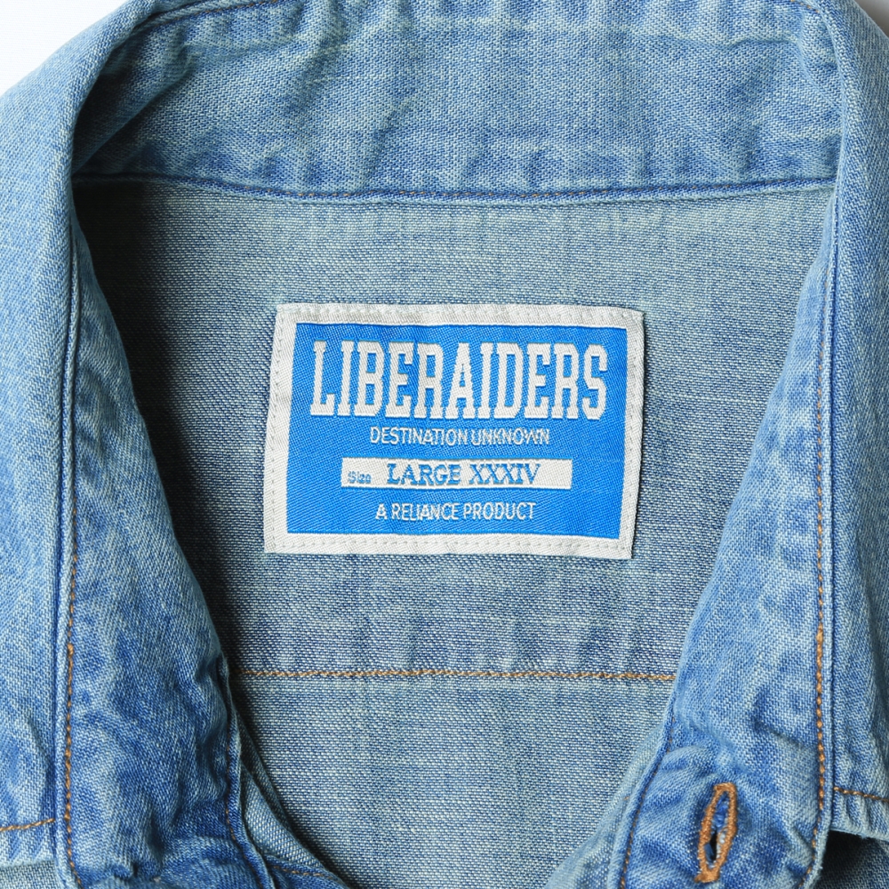LiberaidersLiberaiders デニムベースボールシャツ