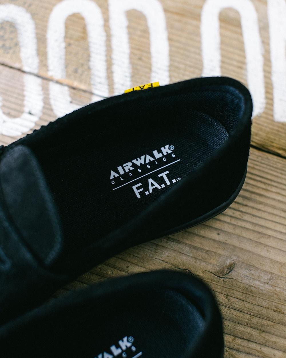AIRWALK×F.A.Tローファー　deckoverスニーカー黒29ブラック soldout! _ F32410-SN01 DECKOVER ◇ F.A.T. エフエーティー