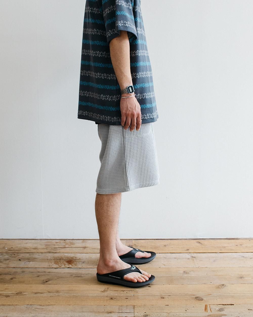 RADIALL ビッグ ワッフル イージー ショーツ XL ブラック RADIALL BIG WAFFLE - ストレートフィットイージーショーツ - BUNTEN