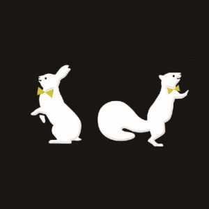 animalシリーズ  ウサギとリス（ホワイト）