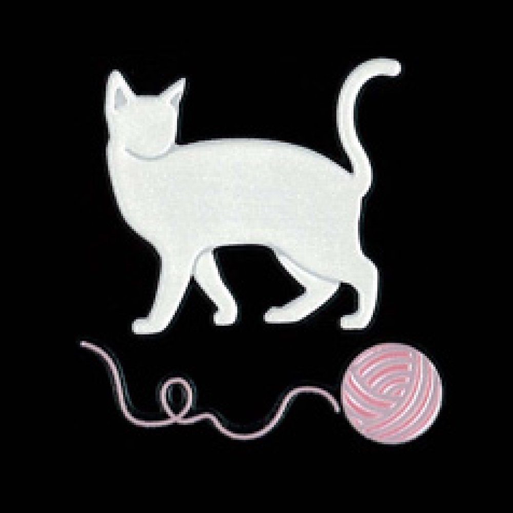 I Love Cat 猫と毛糸玉 ホワイト こころ工房 ペットのお墓 ペットストーン の販売