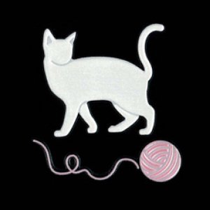 I LOVE CAT 猫と毛糸玉（ホワイト）
