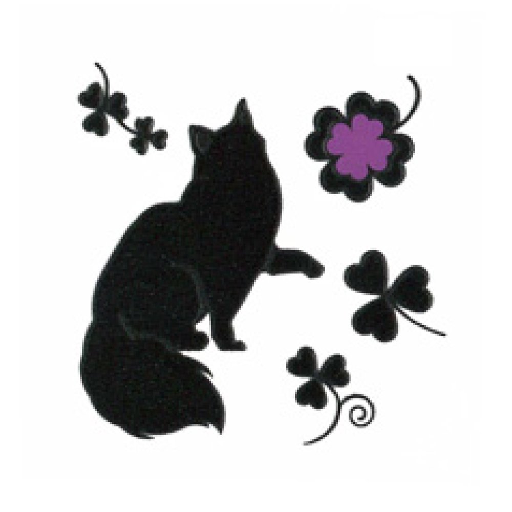 I Love Cat 猫とクローバー ブラック こころ工房 ペットのお墓 ペットストーン の販売