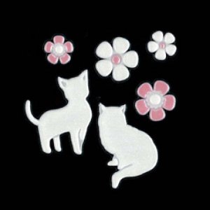 I LOVE CAT 猫と花（ホワイト）