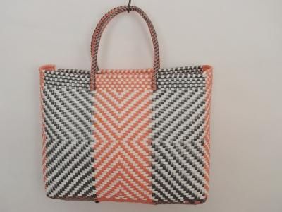 メキシコ 手編みメルカドバッグ・DIA SILVER（S）★シルバー かごバッグ メキシコ 手編みメルカドバッグ・DIA SILVER（S）☆シルバー