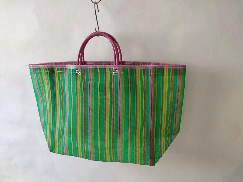 希少品✨MEXICAN TURTLE メキシコ産　タートル素材　ハンドバッグ メルカドバックWIDEショートハンドル【V ブラックXエメラルド
