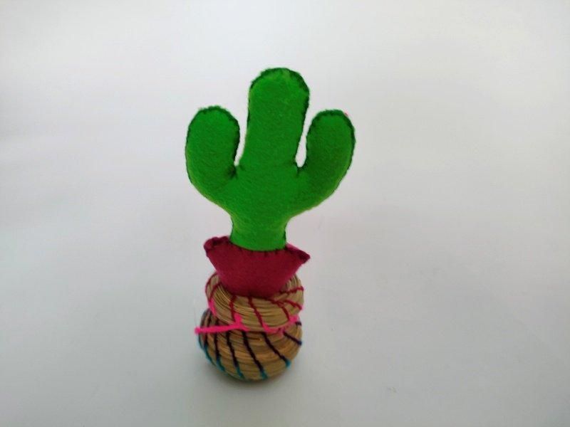 メキシコ サボテンカゴ【カクタス お花 ピンク】 - メキシコ