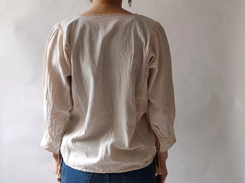 メキシコ刺繍ブラウス【チアパス アグアカテナンゴ 九分丈