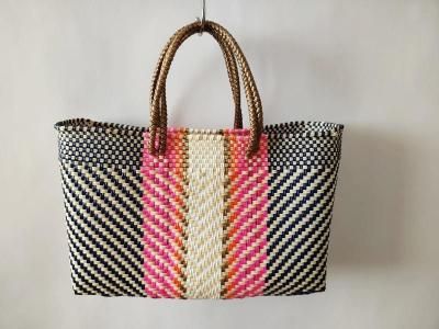 #G738-L1-Mサイズ　メキシコ　オアハカ　メルカドバッグ メキシコ オアハカ メルカドバッグ エメラルド×シルバー G738-L1