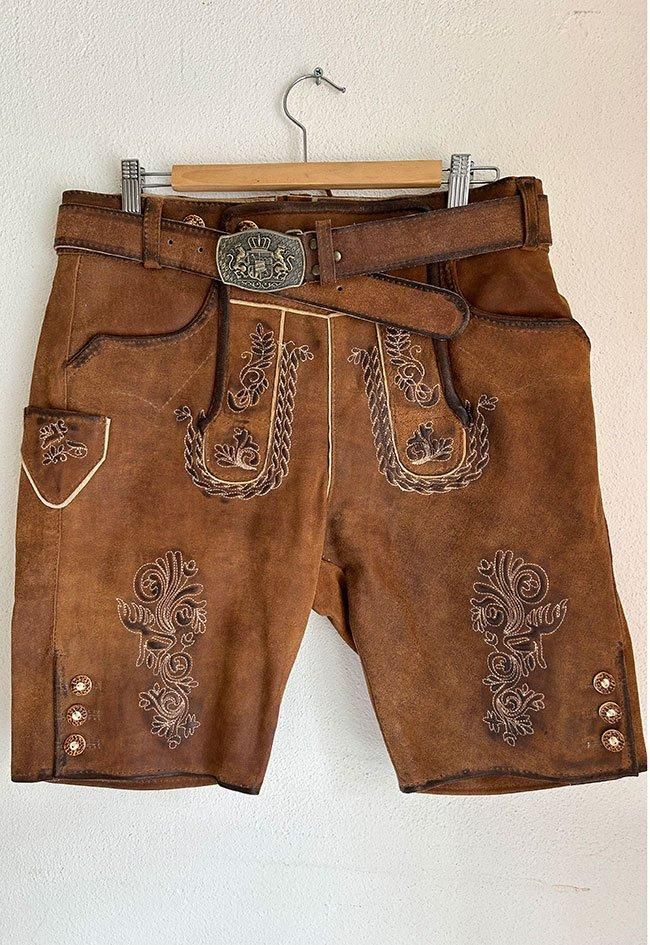 □型番547□Lサイズ52：レーダーホーゼン：ハーフ丈:ベルトタイプ