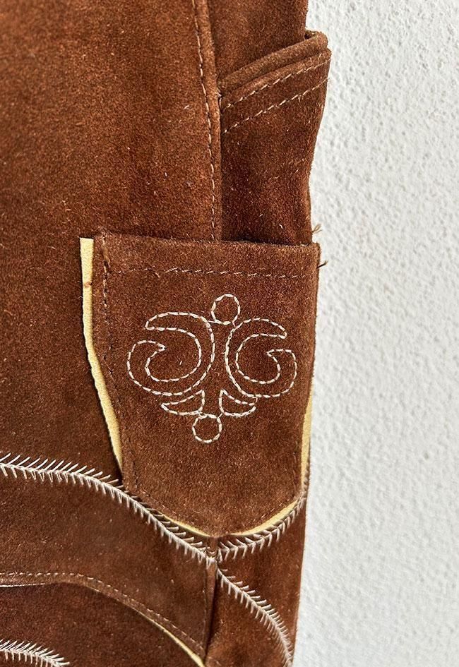 □型番608□Lサイズ：schlusenブラウンレーダーホーゼン：七分丈：茶色