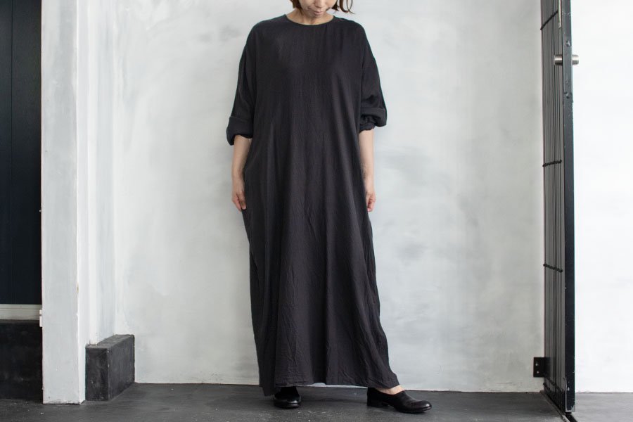 春色3カラー✧ 【WIRROW】Cupro cotton crew neck dress - crumiller.com