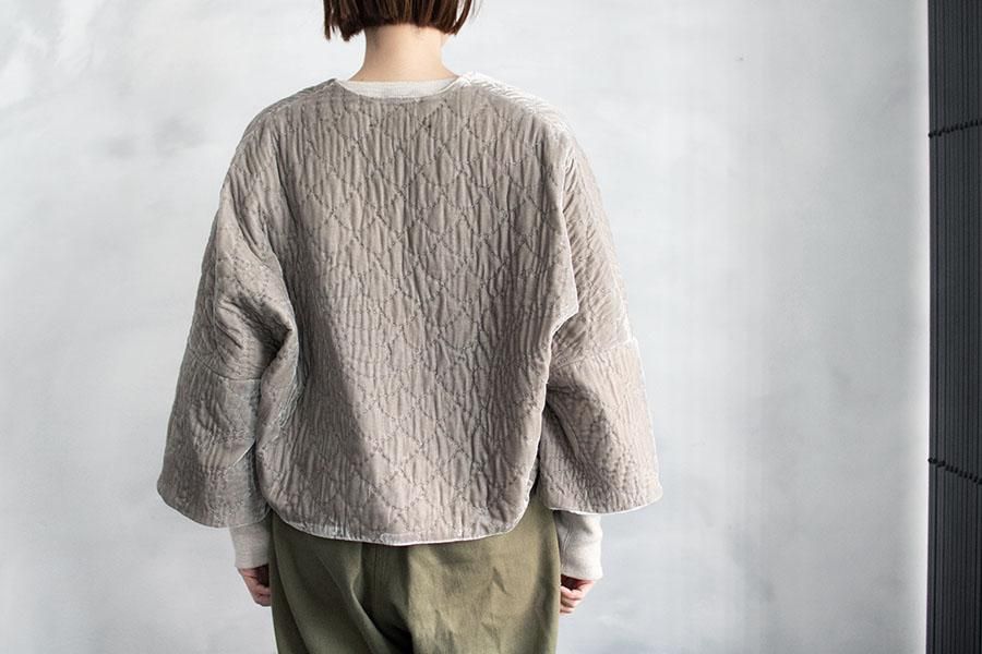 年末のプロモーション TOWAVASE ベルベット刺繍ジャケット GRAY